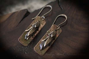 Copper earrings